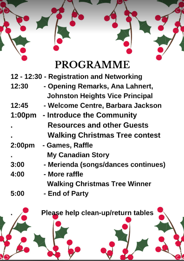 Welcome Centre Christmas Party For Students With Filipino Origins And 