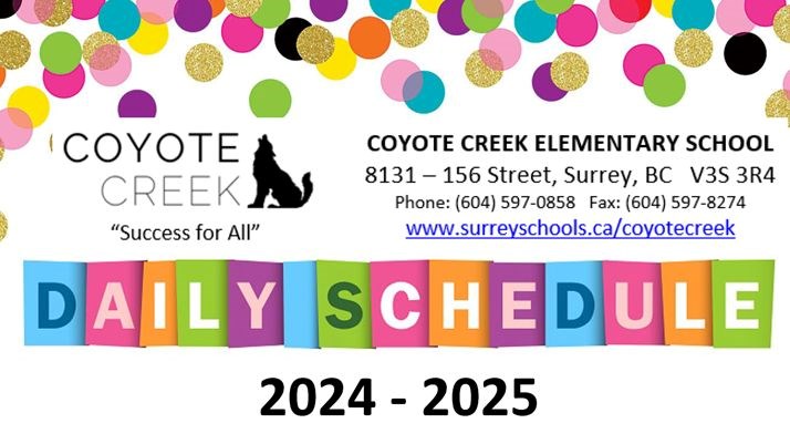 Schedule and School info