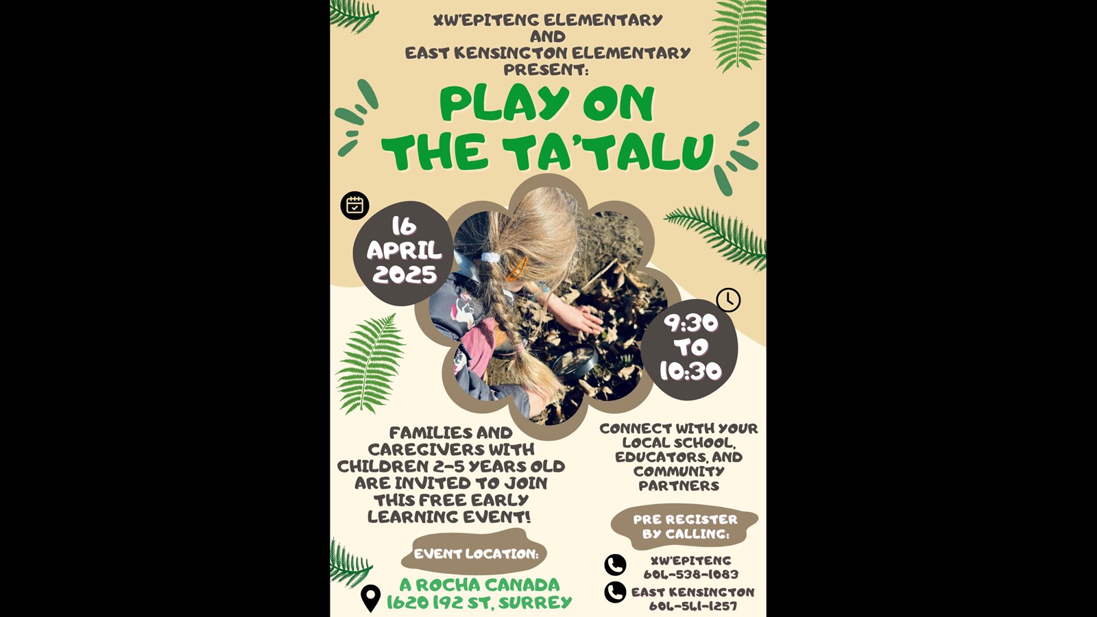 Early Years Invitation: Play on the Ta'talu