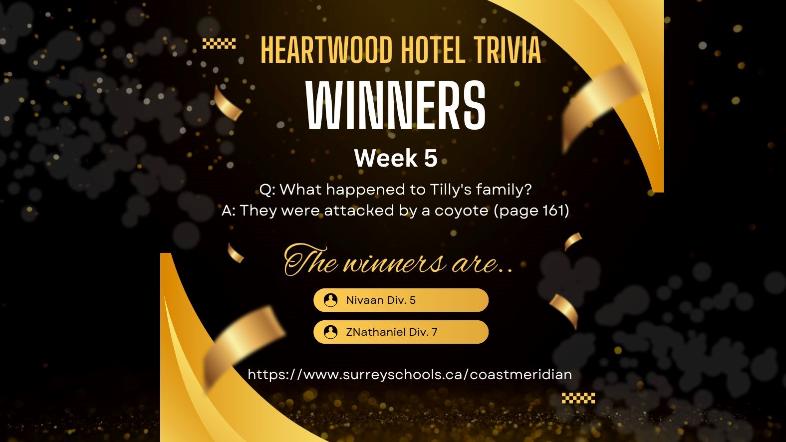 Heartwood Hotel Trivia Week 5 Winners