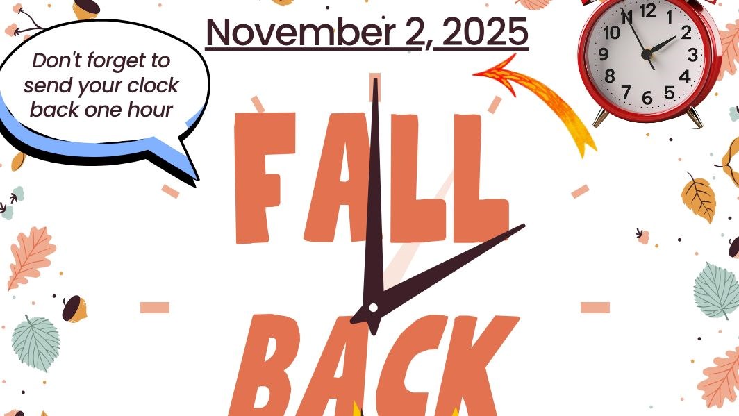 Daylight Saving Time ends this Sunday, November 2