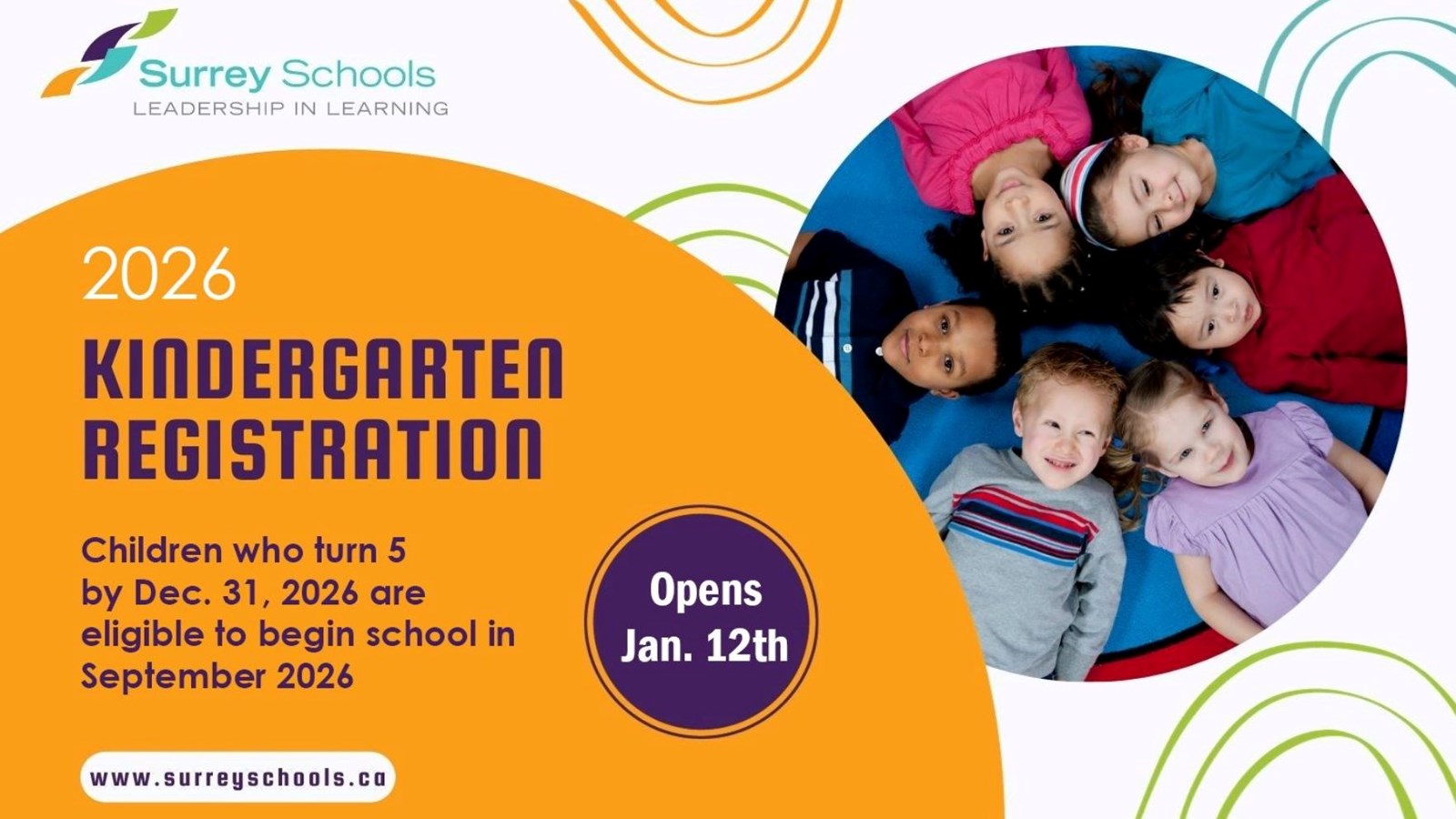 Register your child for Kindergarten, 2026!