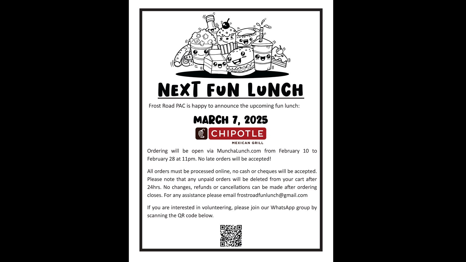 PAC Fun Lunch - Chipotle on March 7, 2025