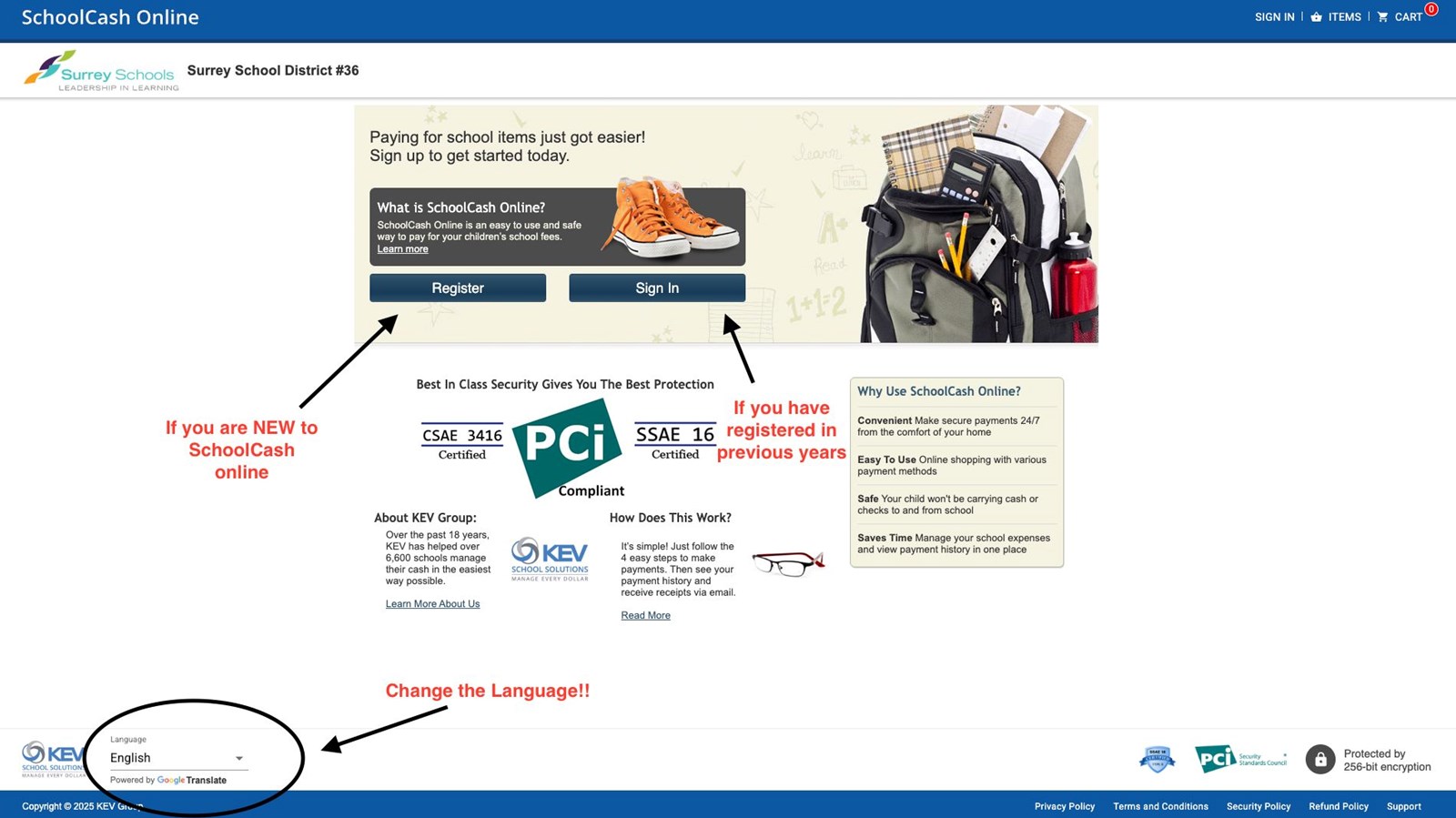 Pay For School Items ONLINE!