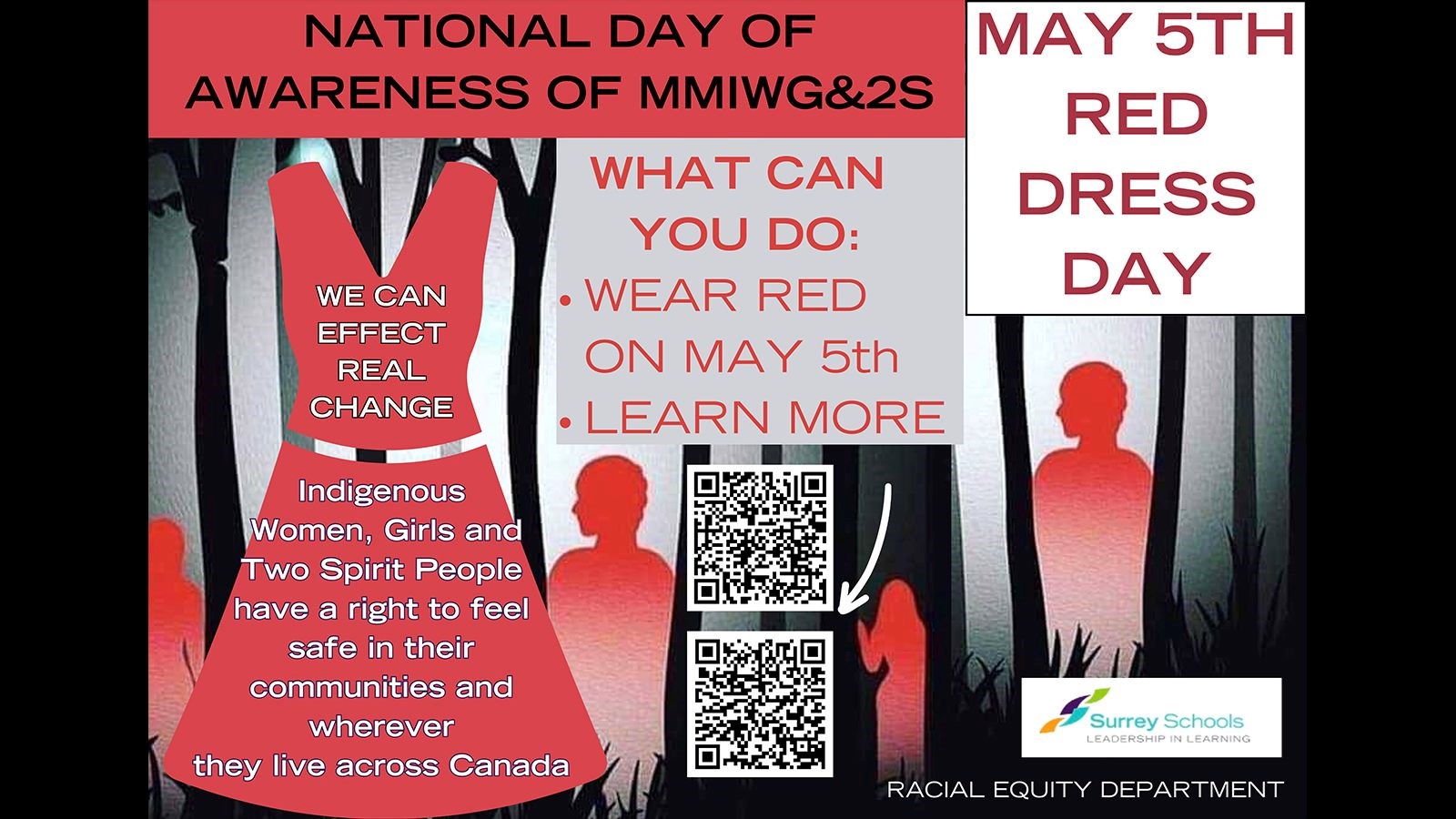 լ pays tribute to missing and murdered Indigenous people on May 5 for Red Dress Day
