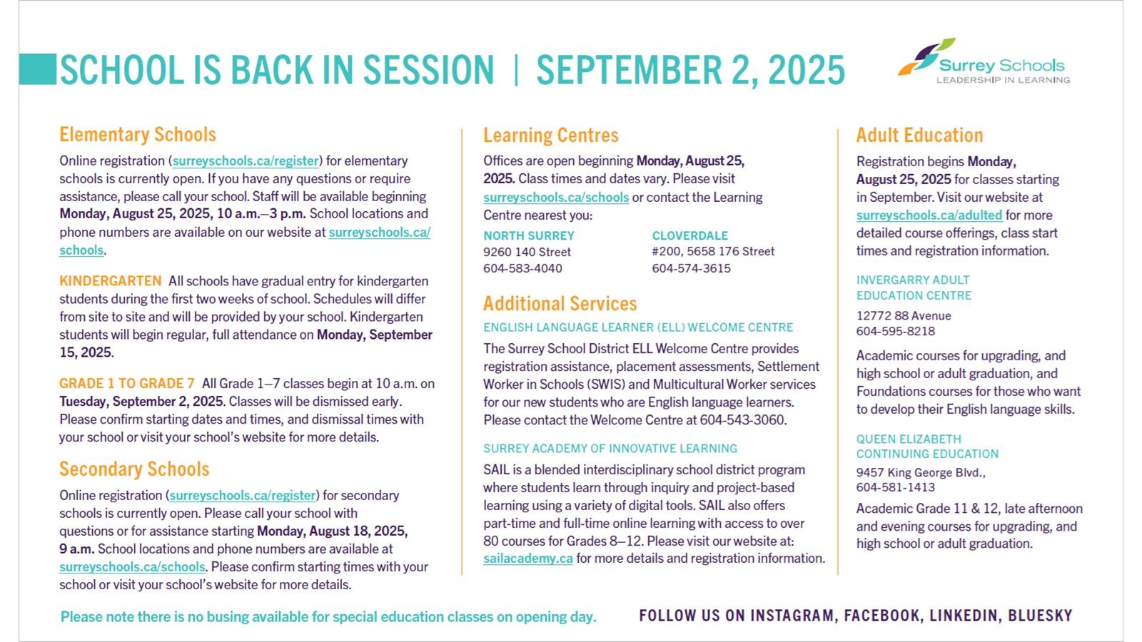 School starts Sept. 2! Here’s what you need to know for the first day of school