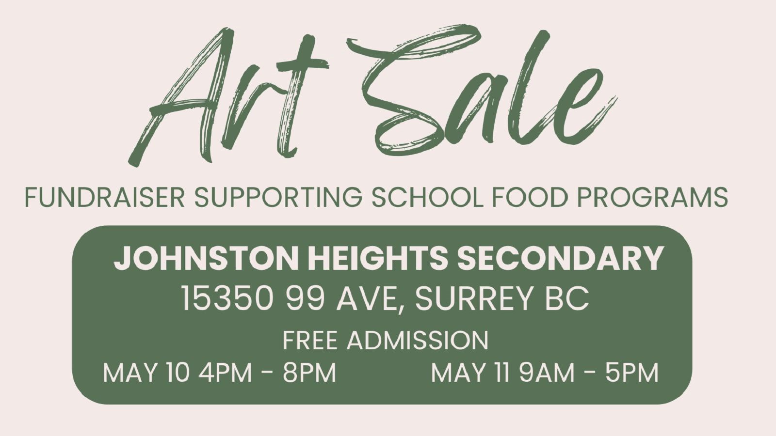 CANCELLED: Johnston Heights Art Fair May 10-11 raising money for food program