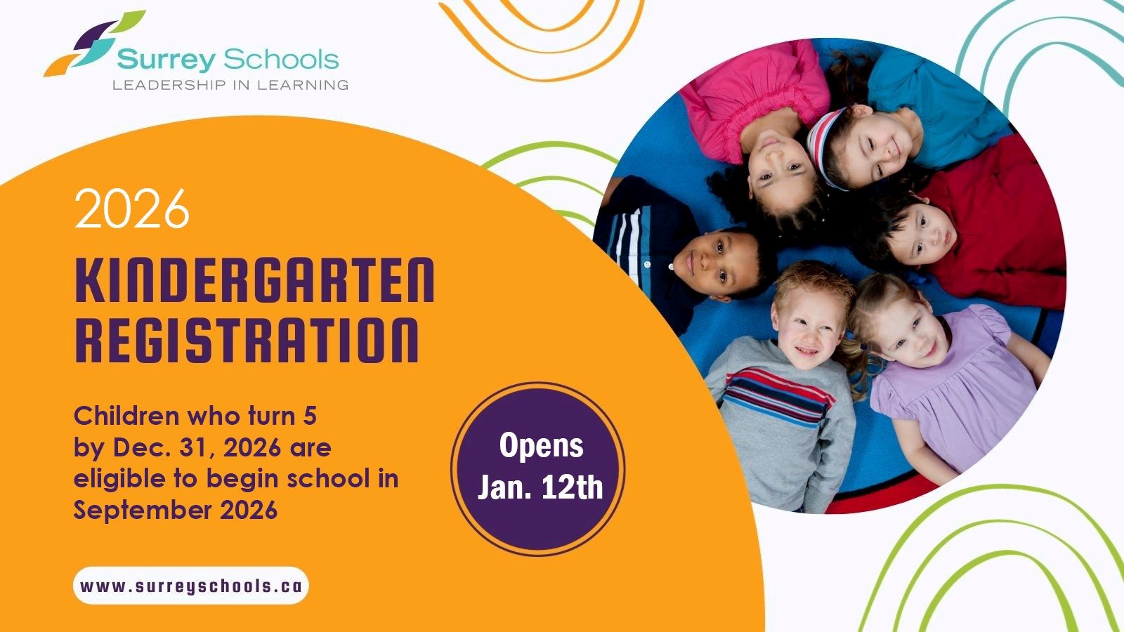 Kindergarten registration opens Jan. 12, 2026! Register early and learn about Programs of Choice!