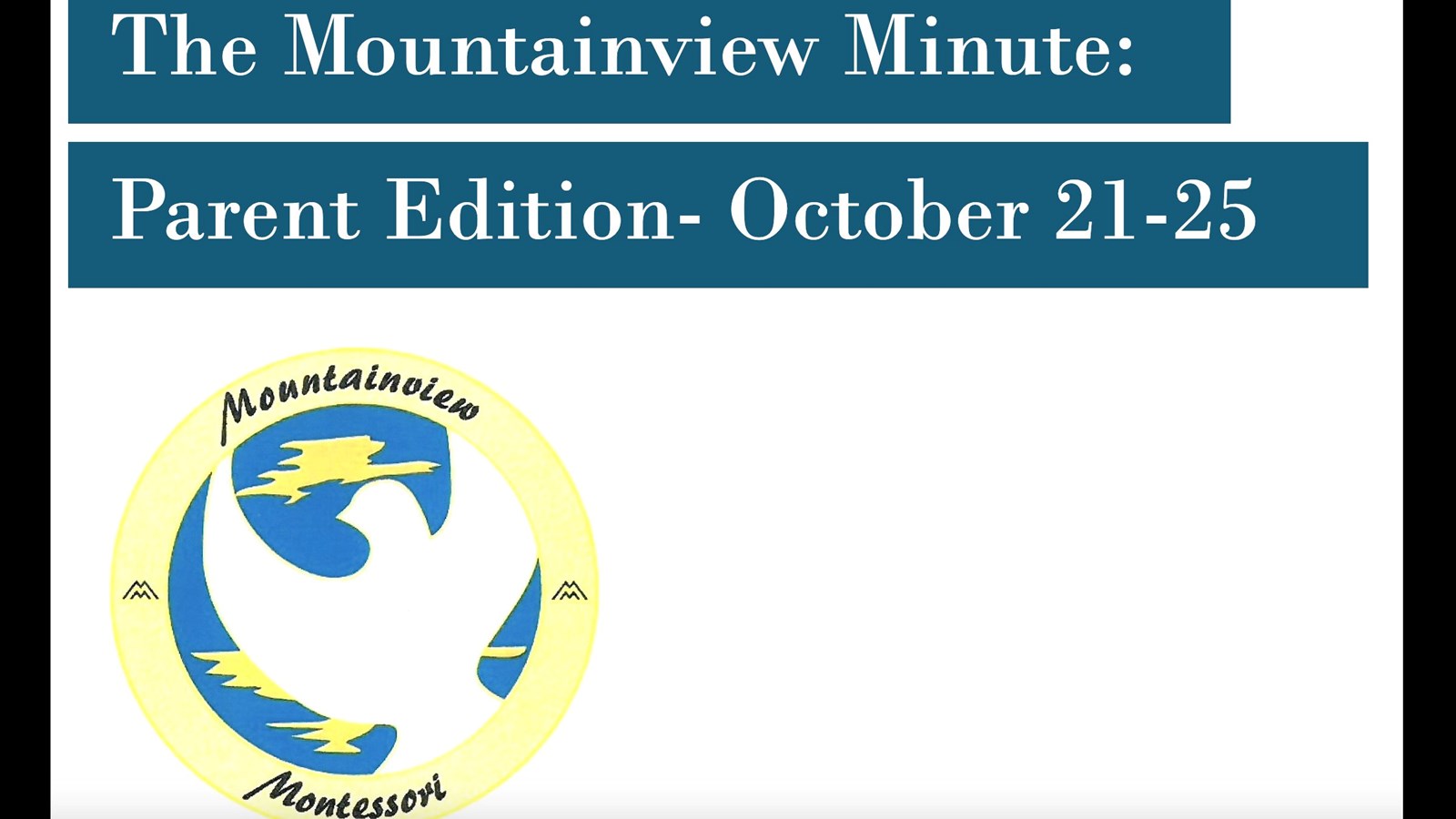 The Mountainview Minute: Oct.21-25