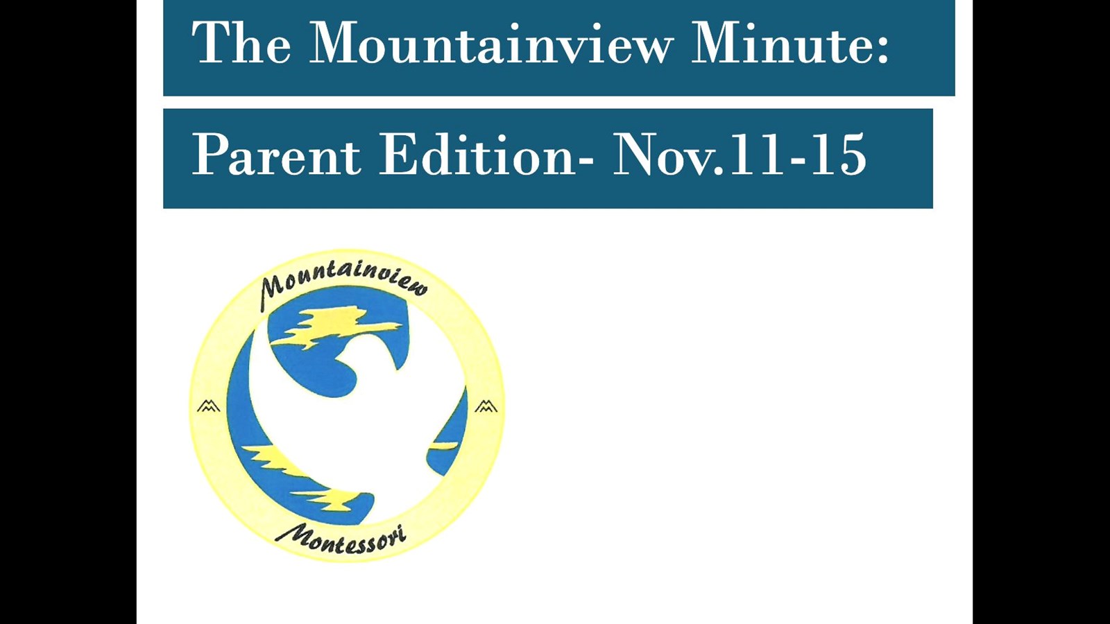 The Mountainview Minute: Nov.11-15