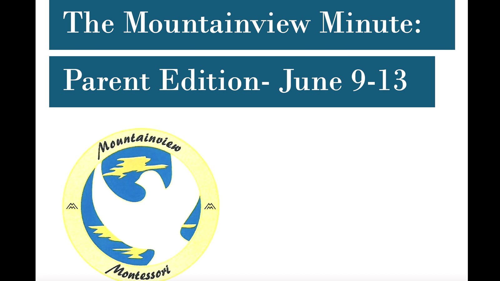 The Mountainview Minute- June 9-13