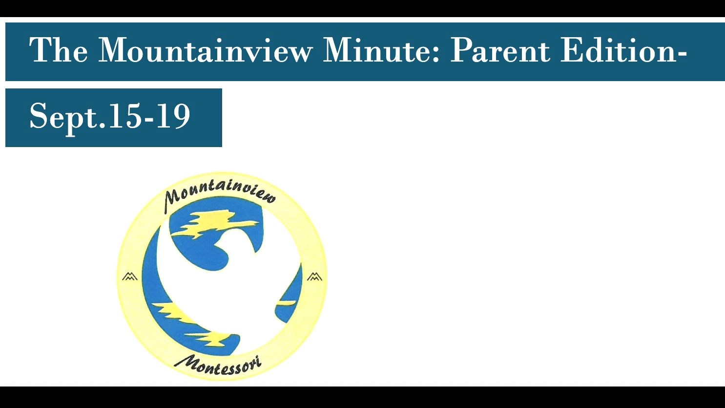 The Mountainview Minute: Sept.15-19