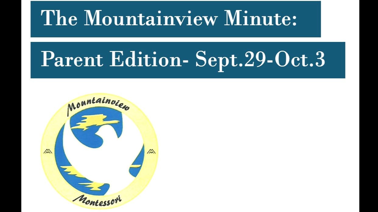 The Mountainview Minute- Sept. 29-Oct.3