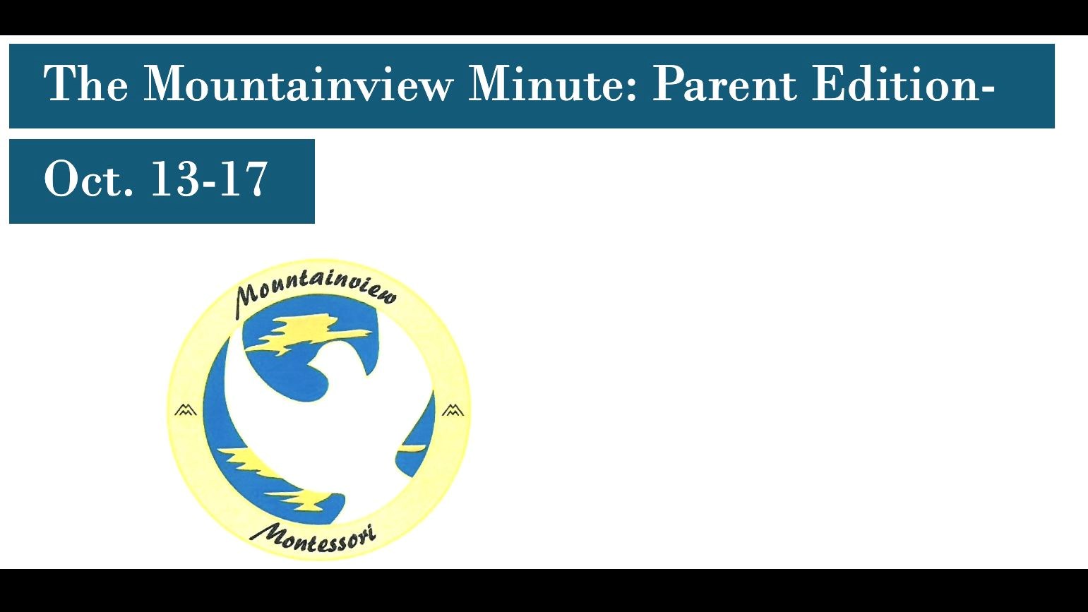 The Mountainview Minute- Oct.13-17
