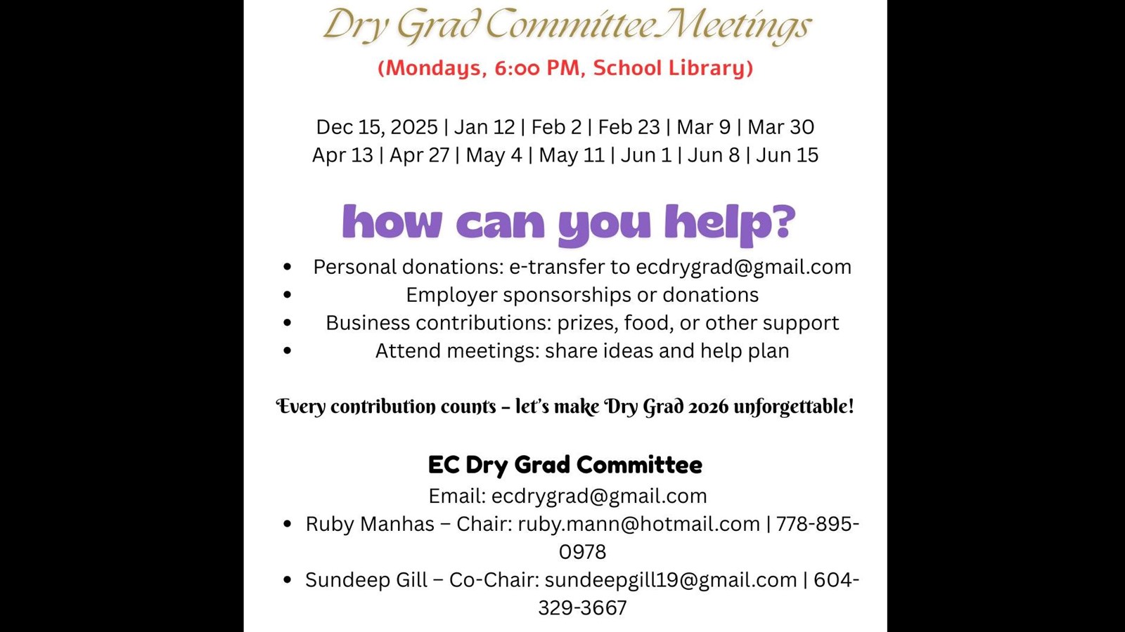 Dry Grad 2026
