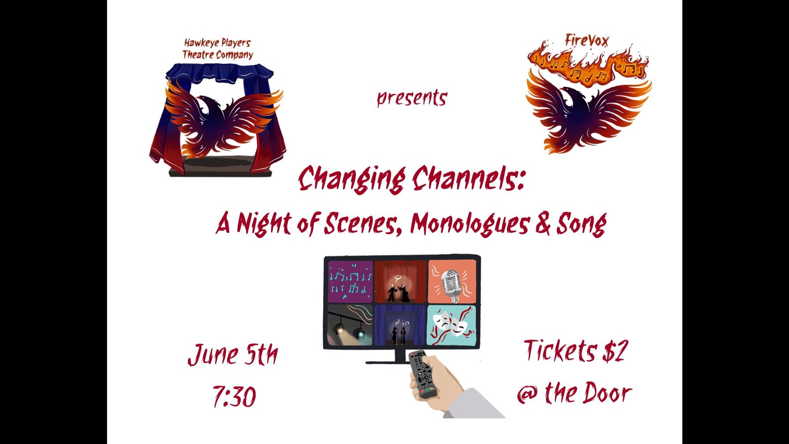 Changing Channels: A Night of Scenes, Monologues & Songs - June 5