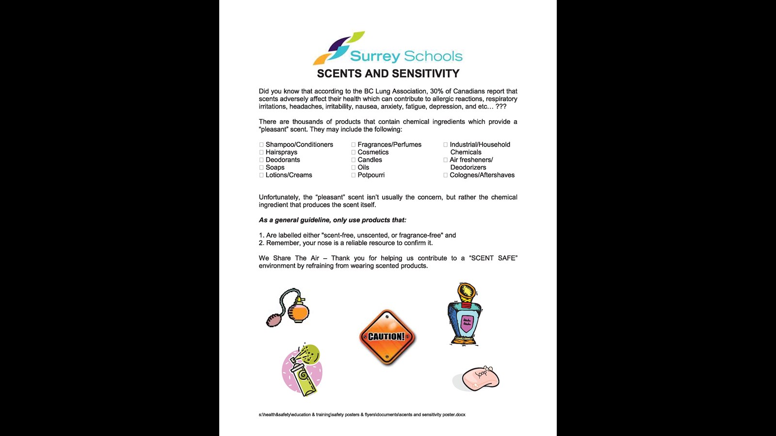 Reminder: Please Be Scent Aware!