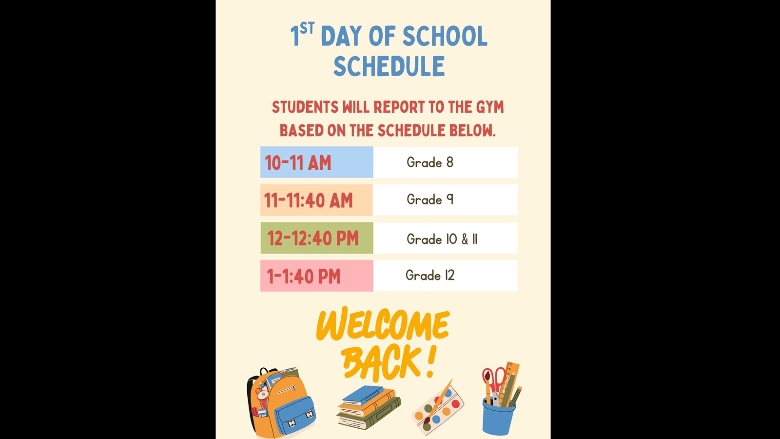 Schedule