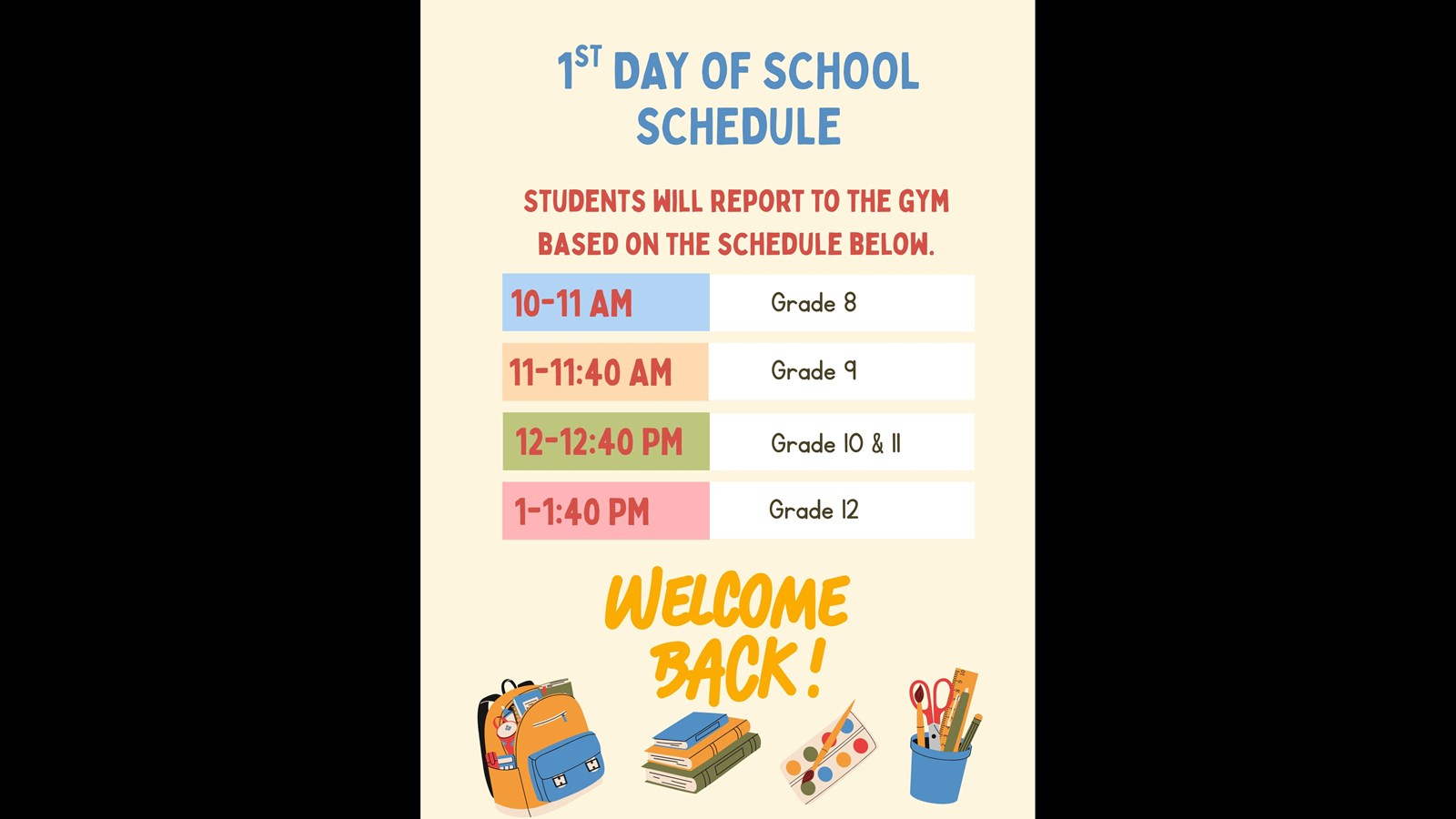 Schedule