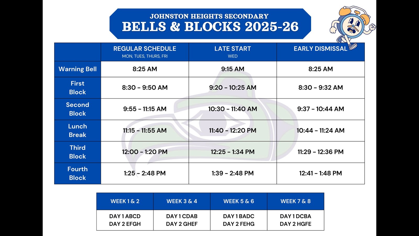 2025-2026 Bell Schedule