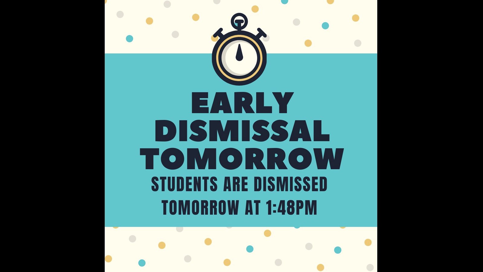 Early Dismissal - Thursday November 27th