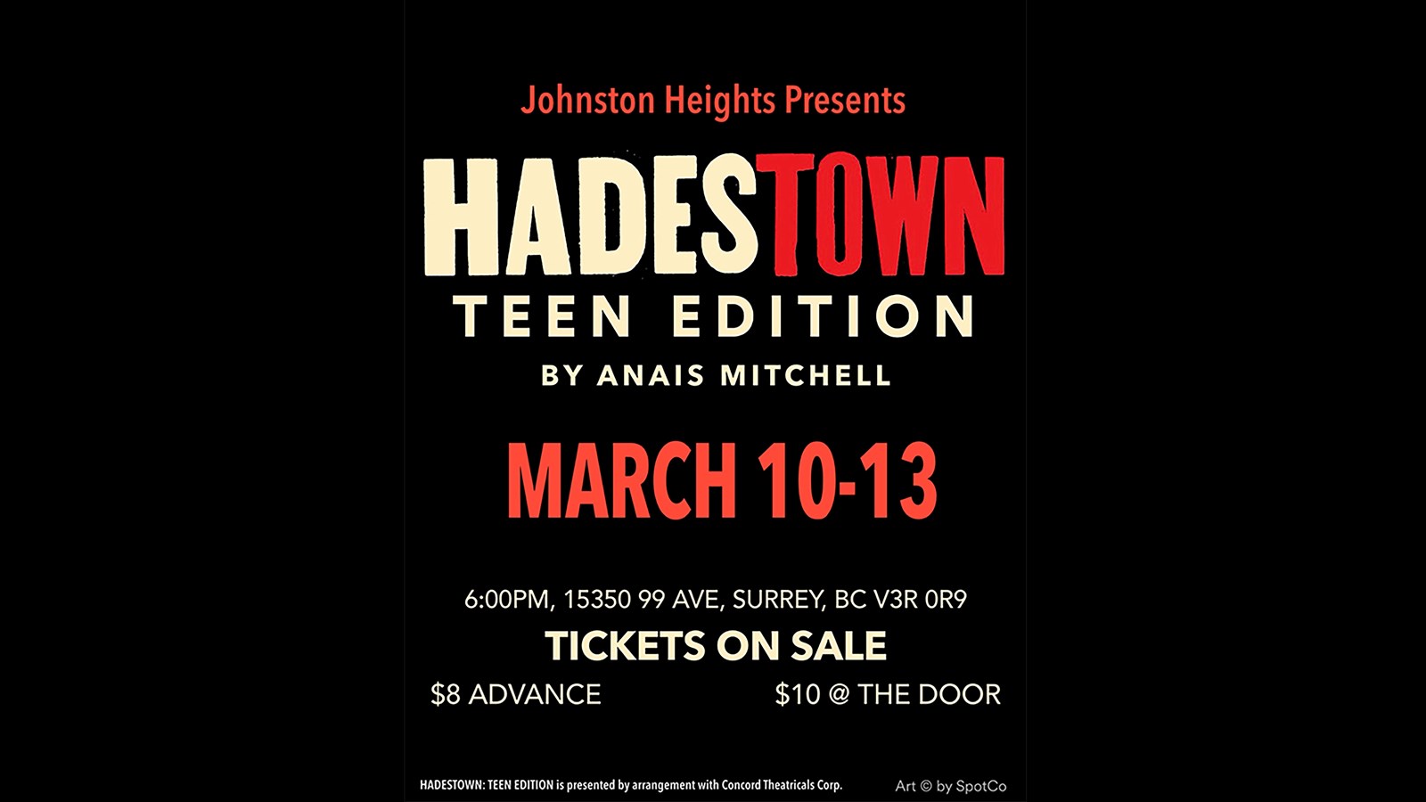 JH Theatre Presents - Hadestown Teen Edition