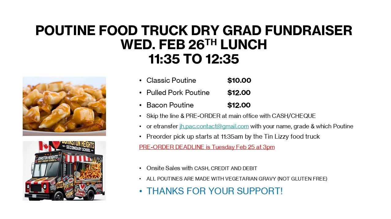 Dry Grad Poutine Fundraiser 