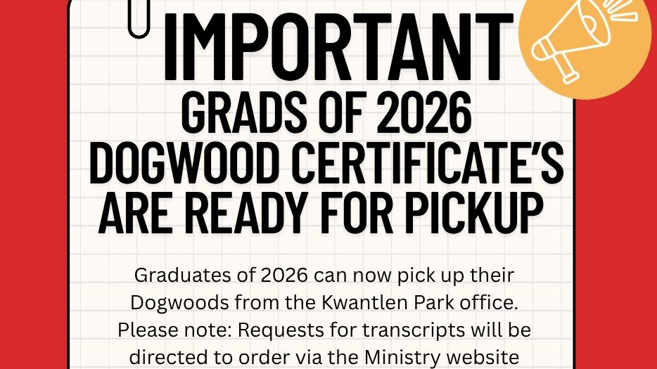 Dogwood Certificates Are Ready For Pickup