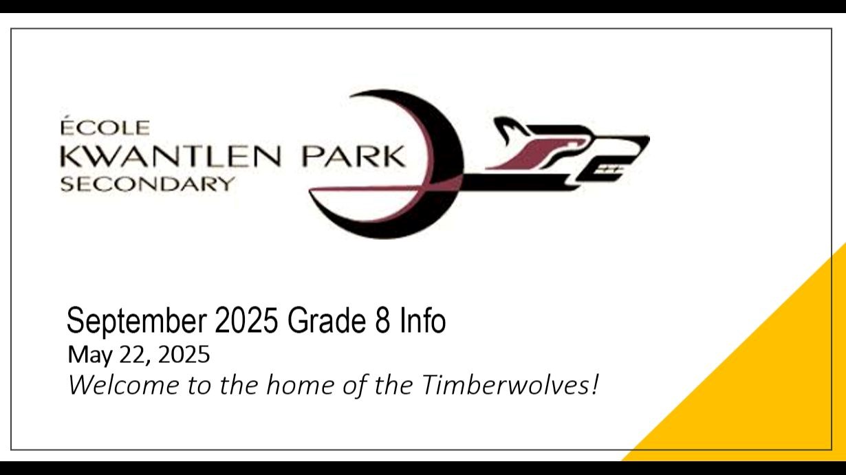 Sept 2025 Grade 8 Info