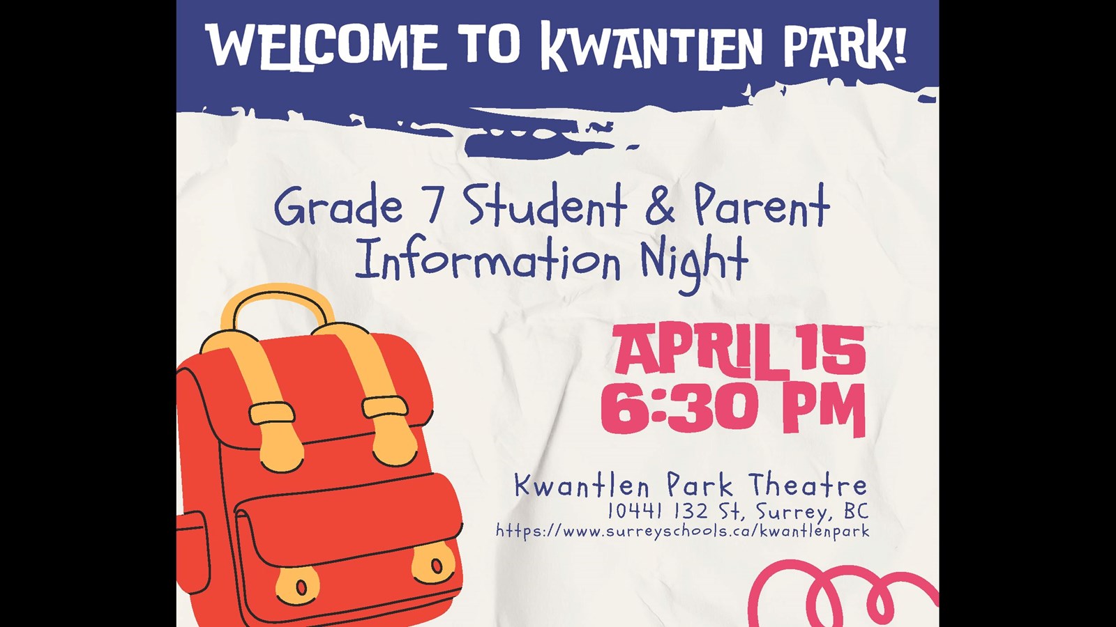 Grade 7 Student & Parent Information Night