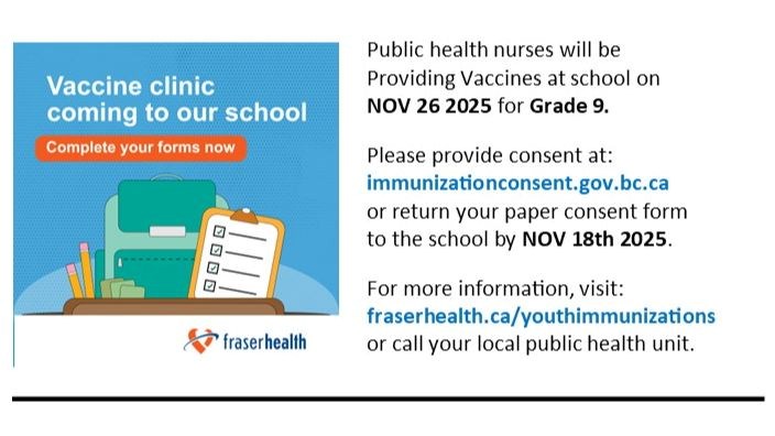 Grade 9 Immunizations