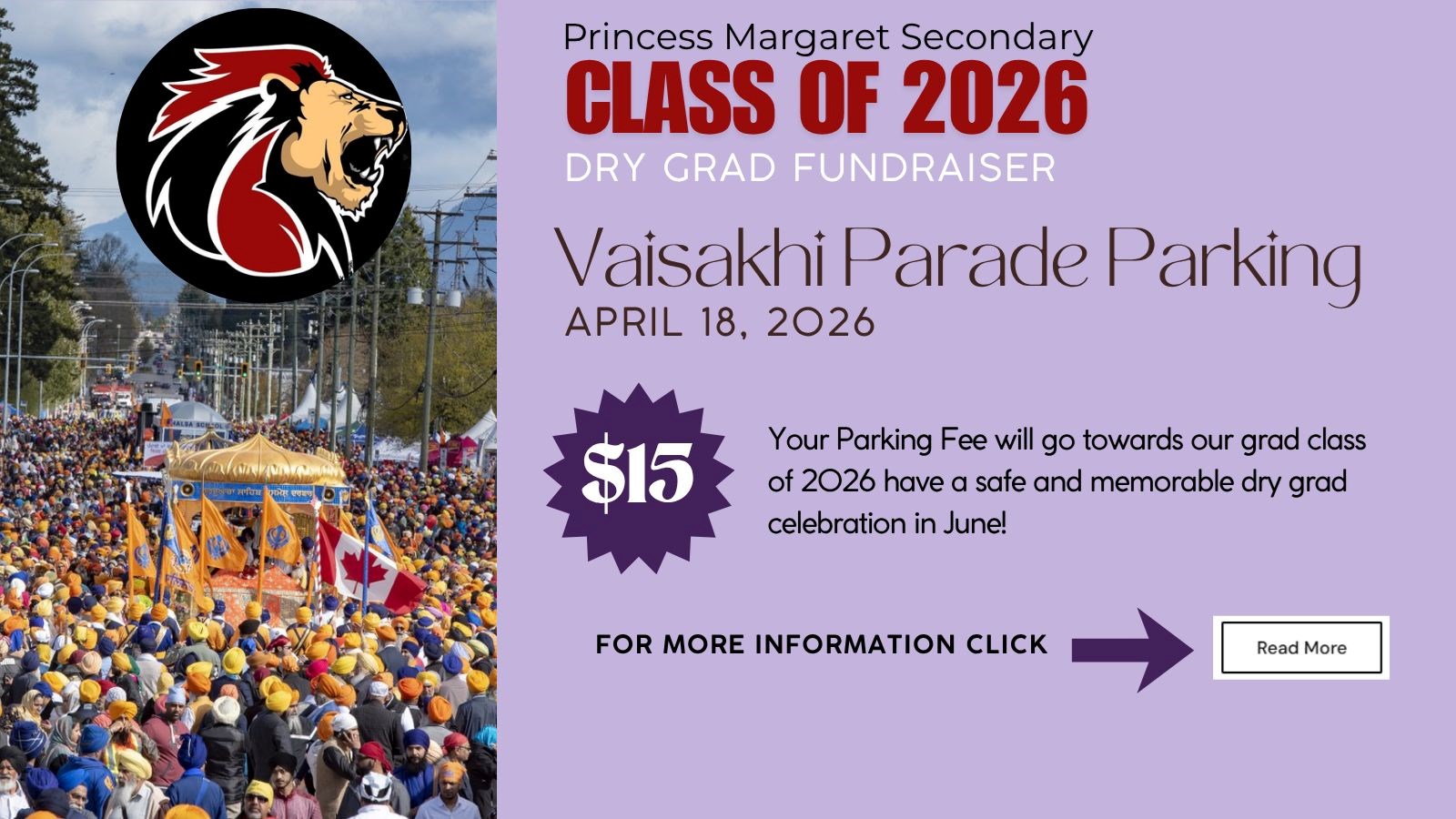 Vaisakhi Parade Parking at PM!