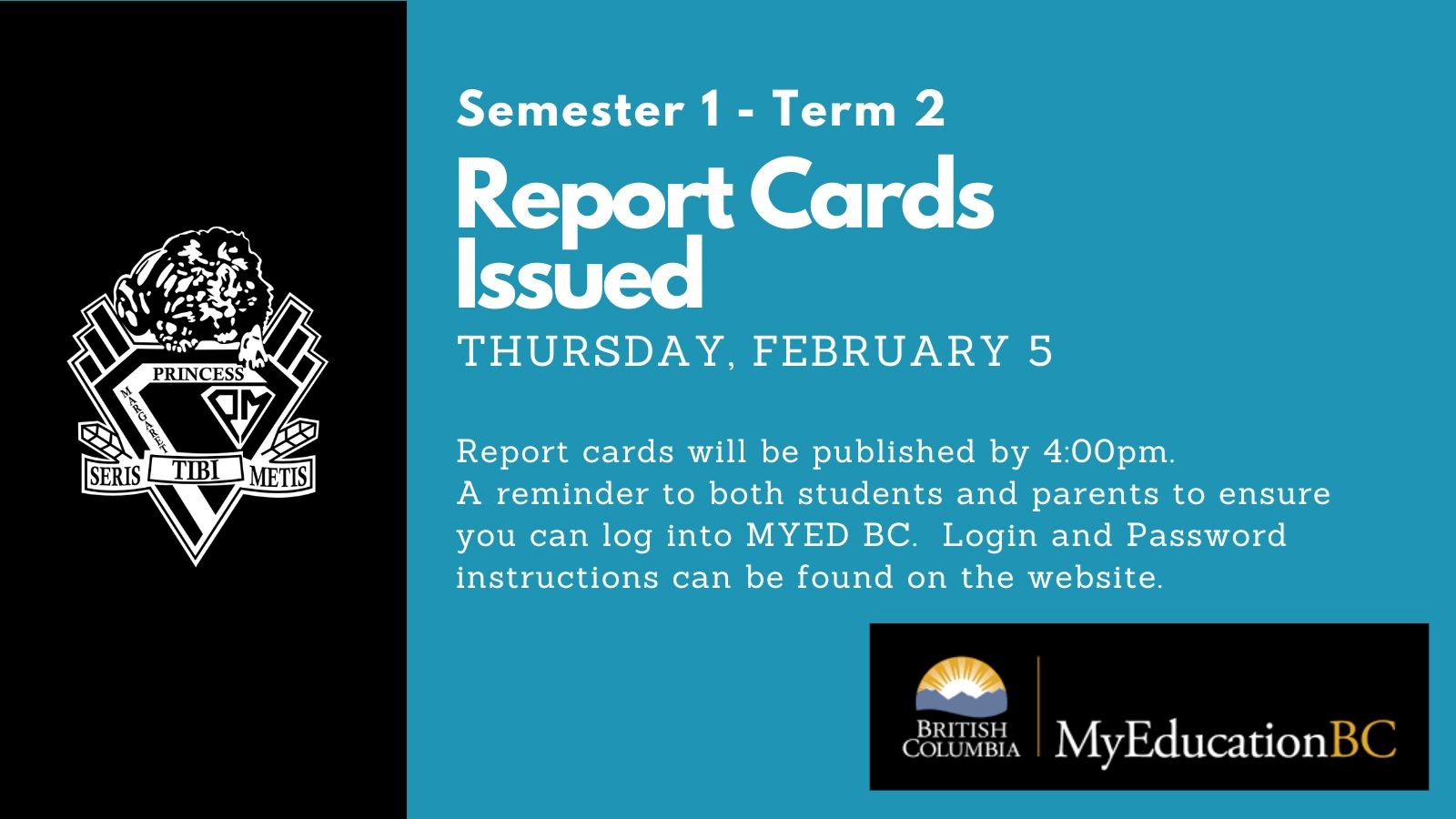 Report Cards Published - February 5