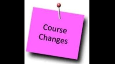 Course Change Request Information 