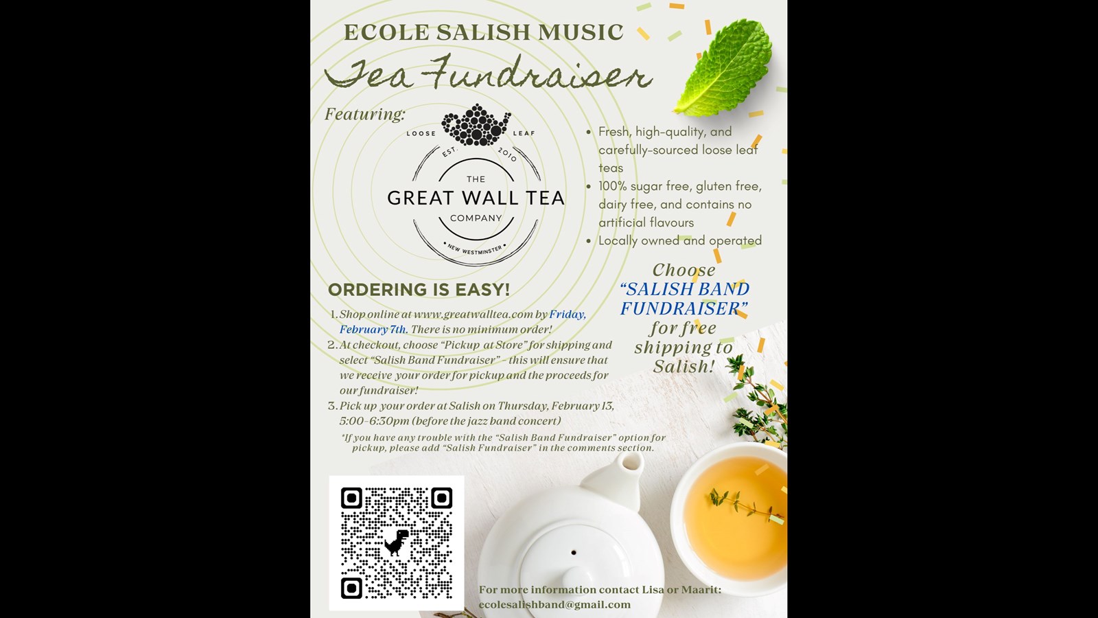 Salish Music - Tea Fundraiser