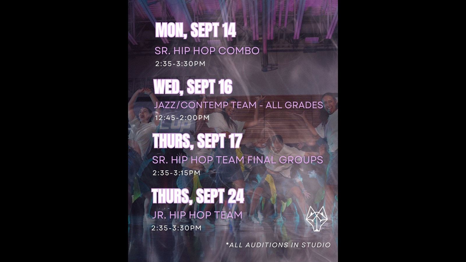 Audition Week- Dance Teams