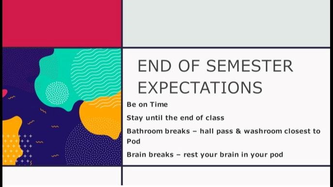 End of Semester Expectations