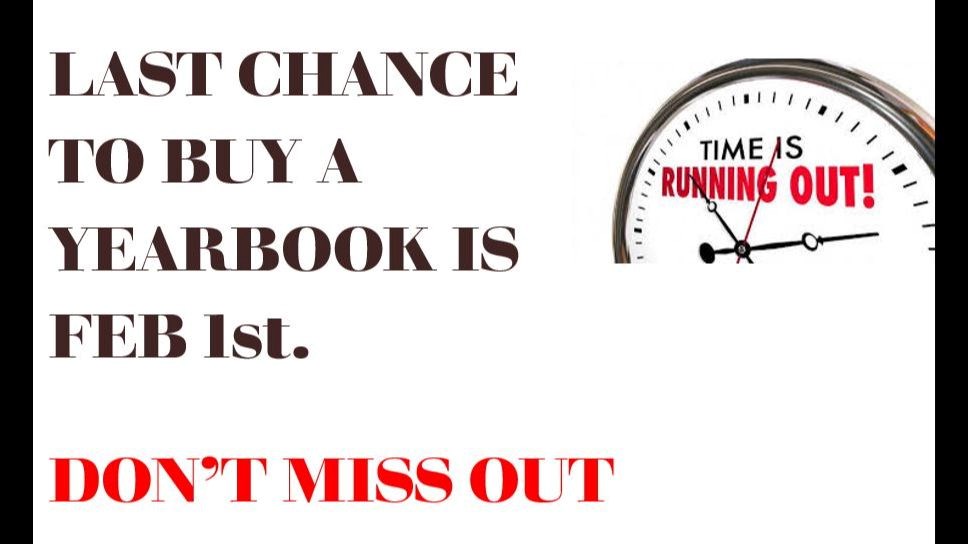 Yearbook deadline is fast approaching