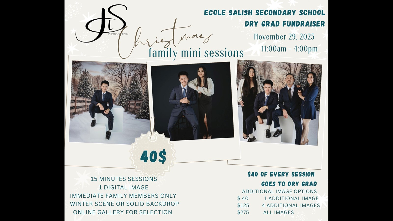 Christmas Family Mini Sessions- Dry grad fundraiser 