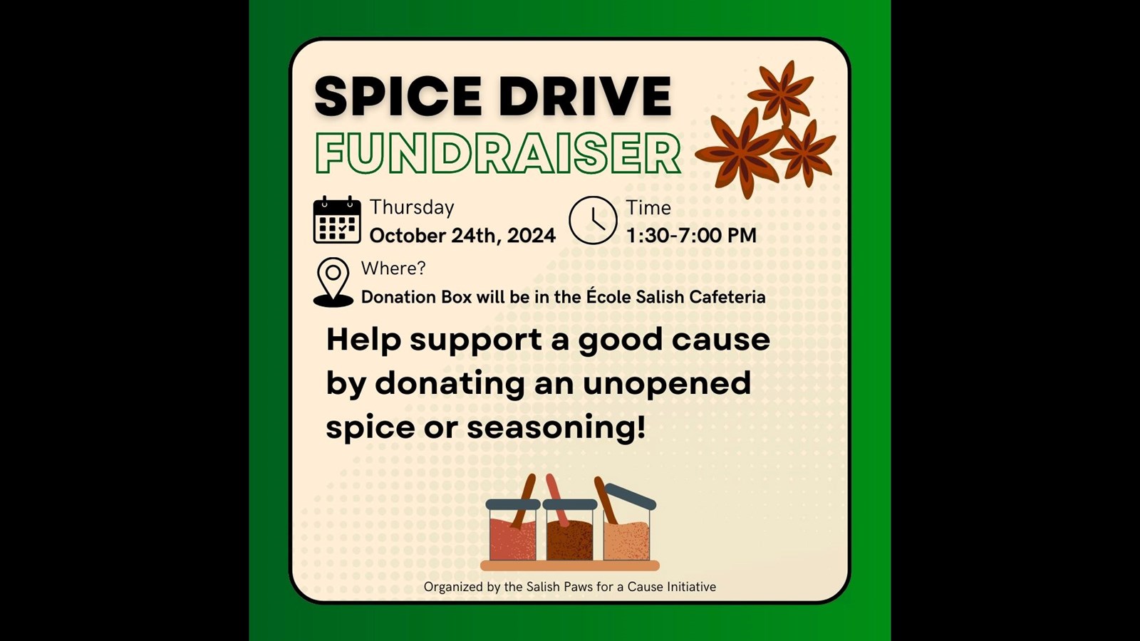 Spice Drive- October 24th