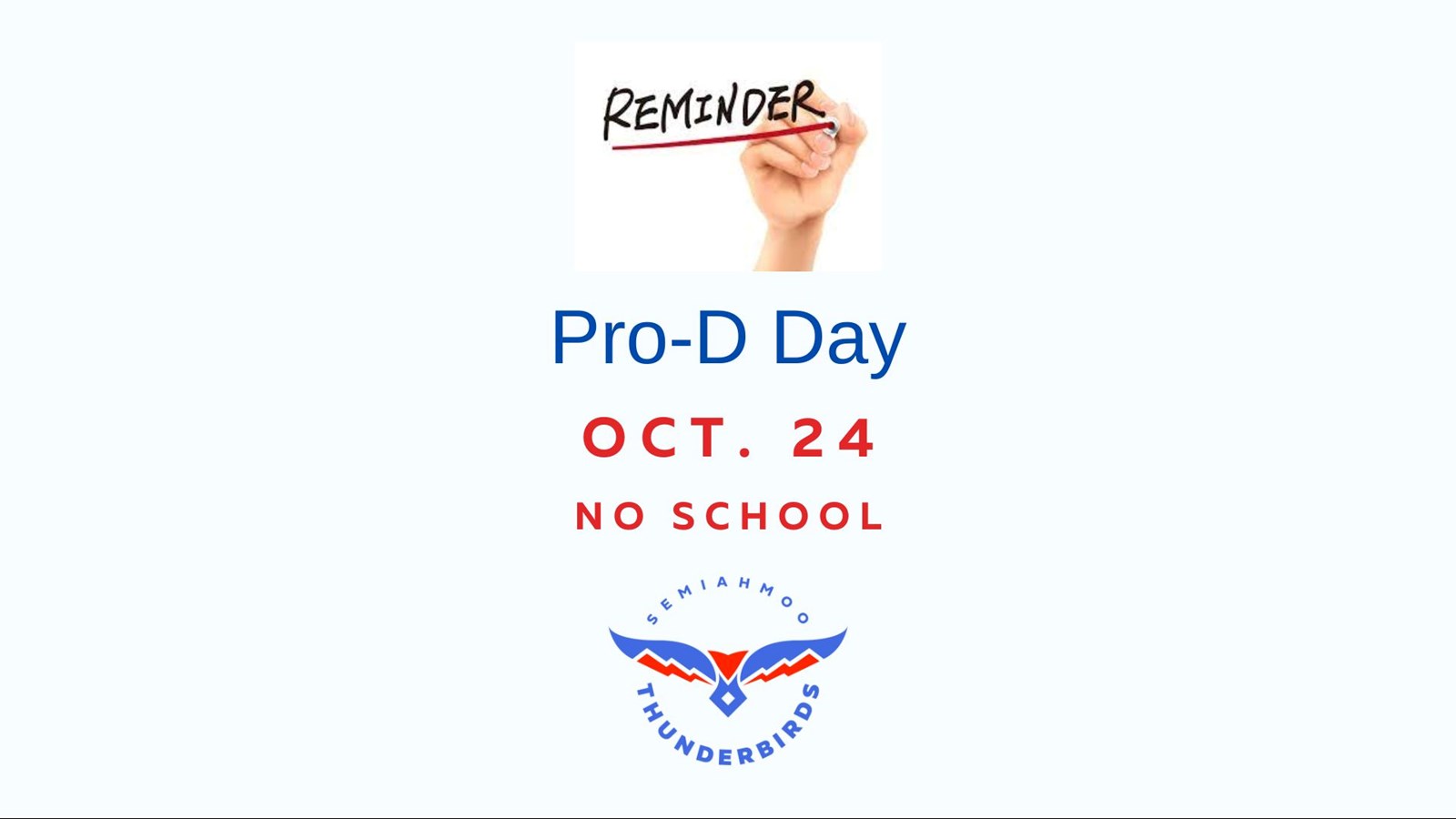 Pro D Day October 24th 