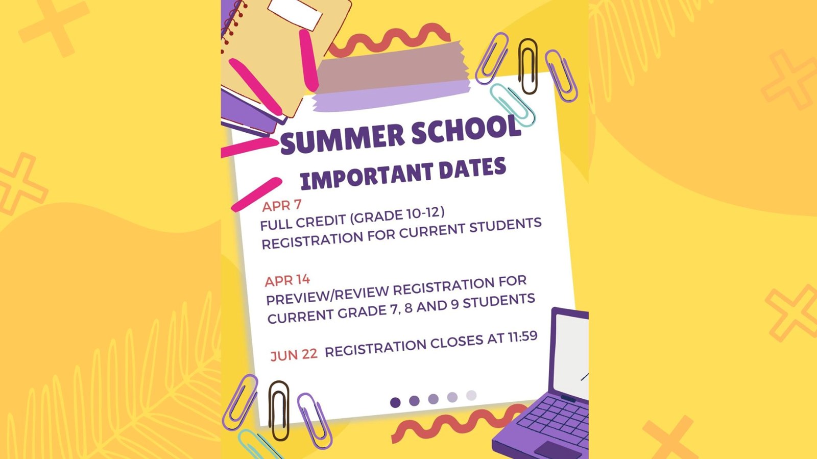 Summer School Registration 