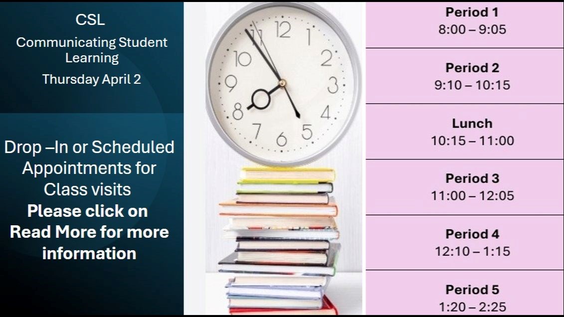 Thursday April 2 - CSL Day