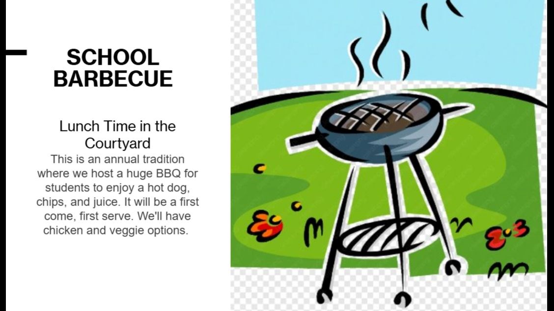 School Barbecue Oct. 26 - Lunch in the Courtyard